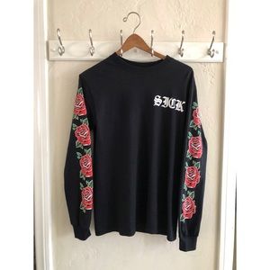 Stay Sick Threads - Roses Black Long Sleeve Shirt